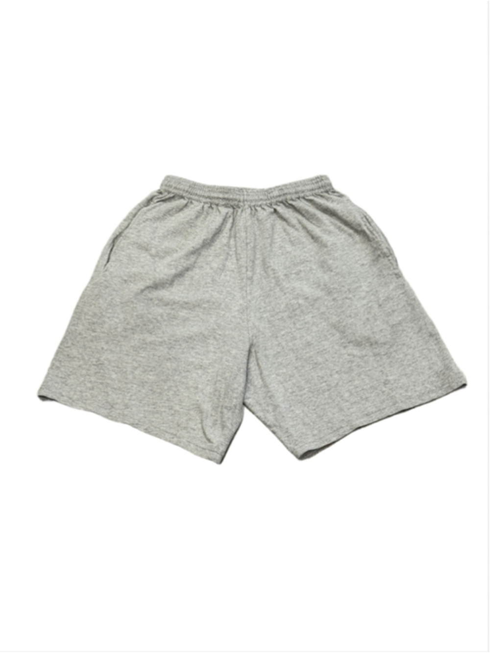 Petite Solid Gray Drawstring Shorts with Pockets